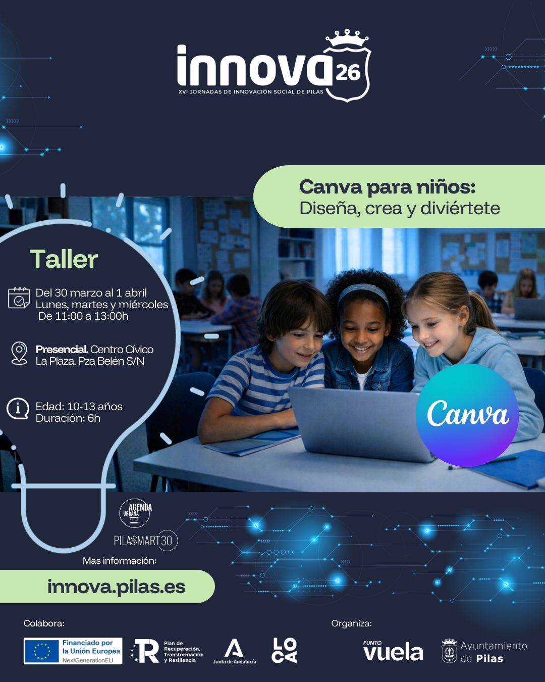 Taller · CANVA para niños: Diseña, crea y diviértete