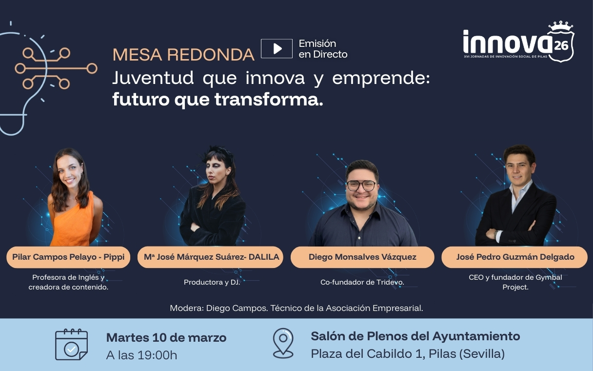 Mesa redonda · Juventud que innova y emprende: futuro que transforma.